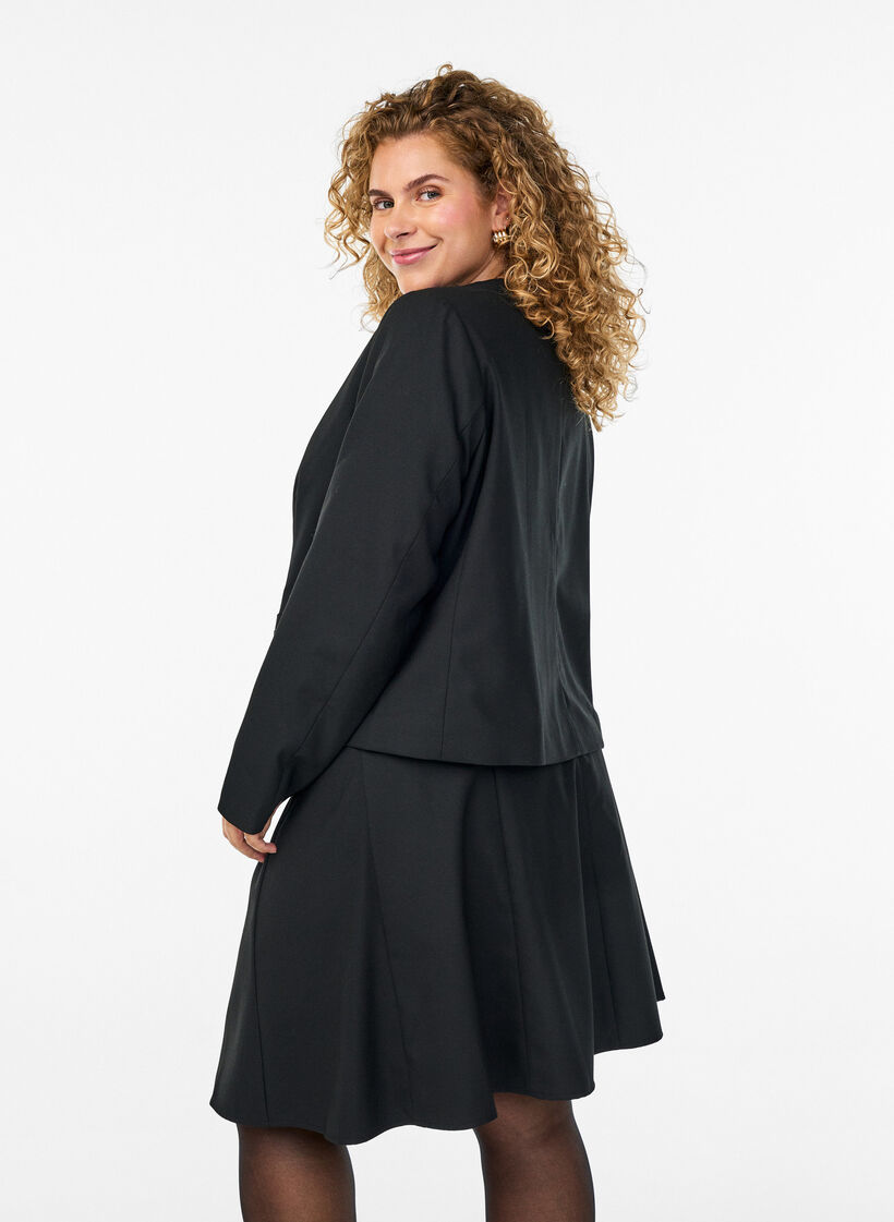 Korte A-lijn rok, Zwart, Model image number 2