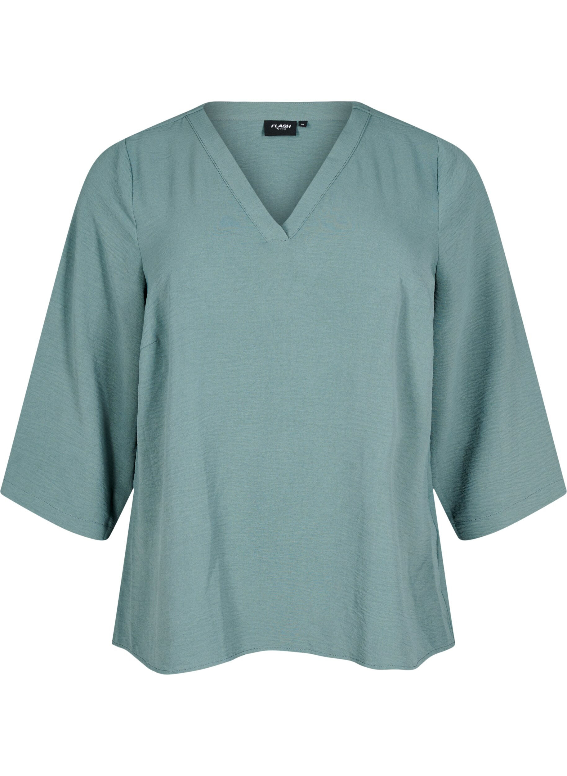 ZizziBlouse met 3/4 mouwen, Groen, Packshot image number 0