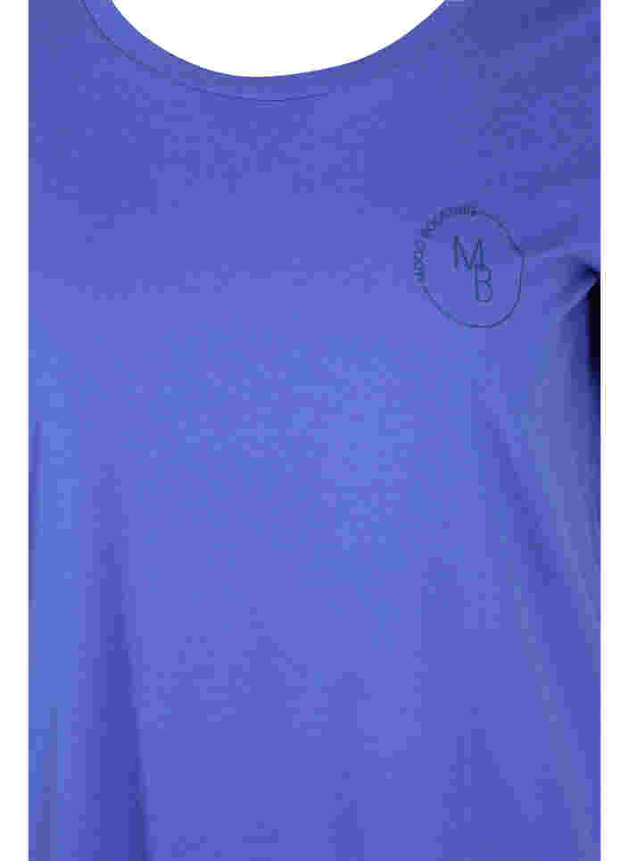 T-shirt met korte mouwen en een ronde hals, Dazzling Blue MB, Packshot image number 2