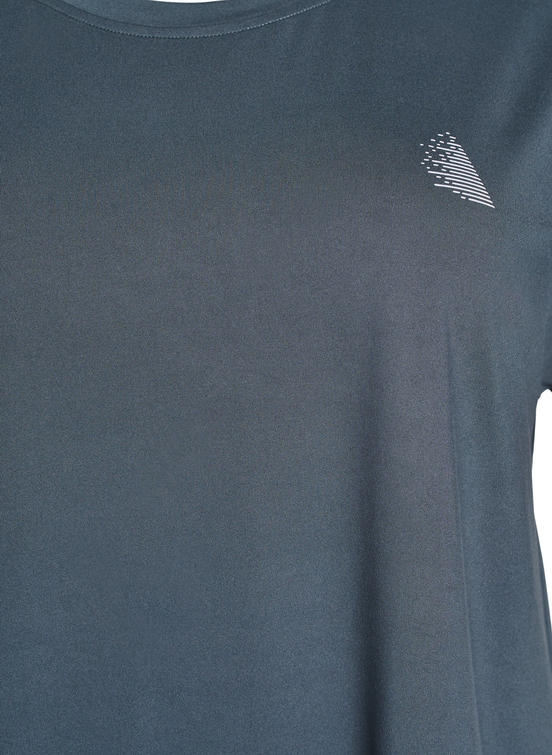 Zizzi Effen gekleurd trainingsshirt, Groen, Packshot image number 2