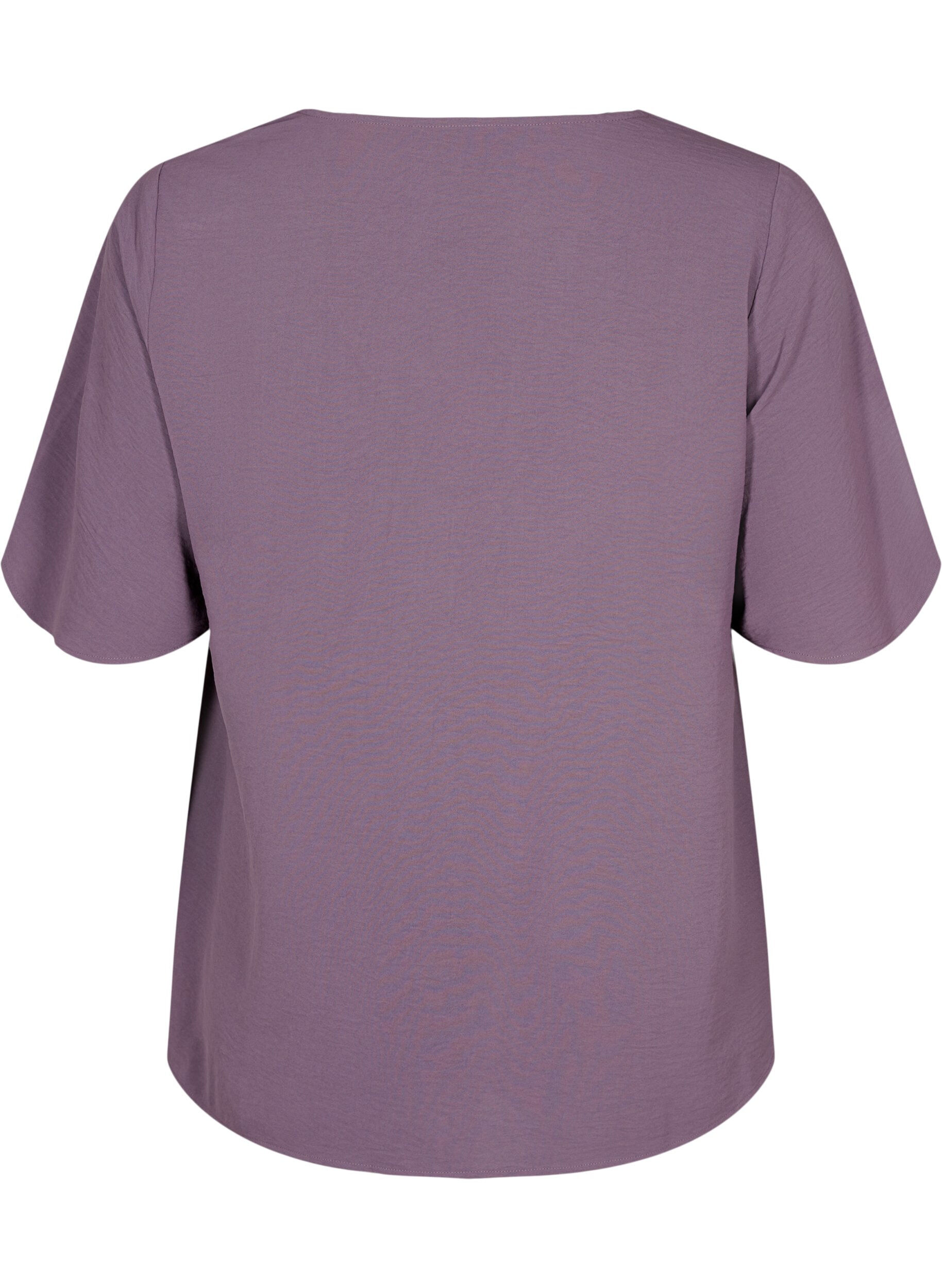 Zizzi Blouse met A-lijn en korte mouw, Vintage Violet, Packshot image number 1