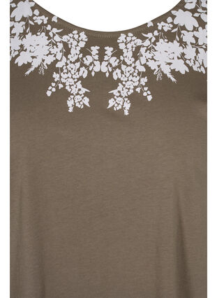 Katoenen t-shirt met print details, Falcon mel Feather, Packshot image number 2