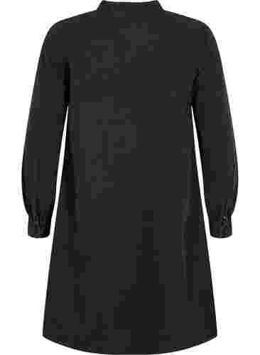 Denim jurk met lange mouwen, Grey Denim, Packshot image number 1