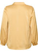 Blouse met overhemdkraag en V-hals, Geel, Packshot image number 1