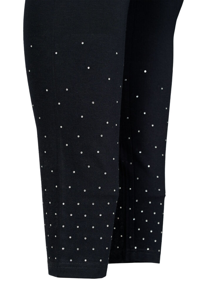 Viscose legging met stippen, Black, Packshot image number 3