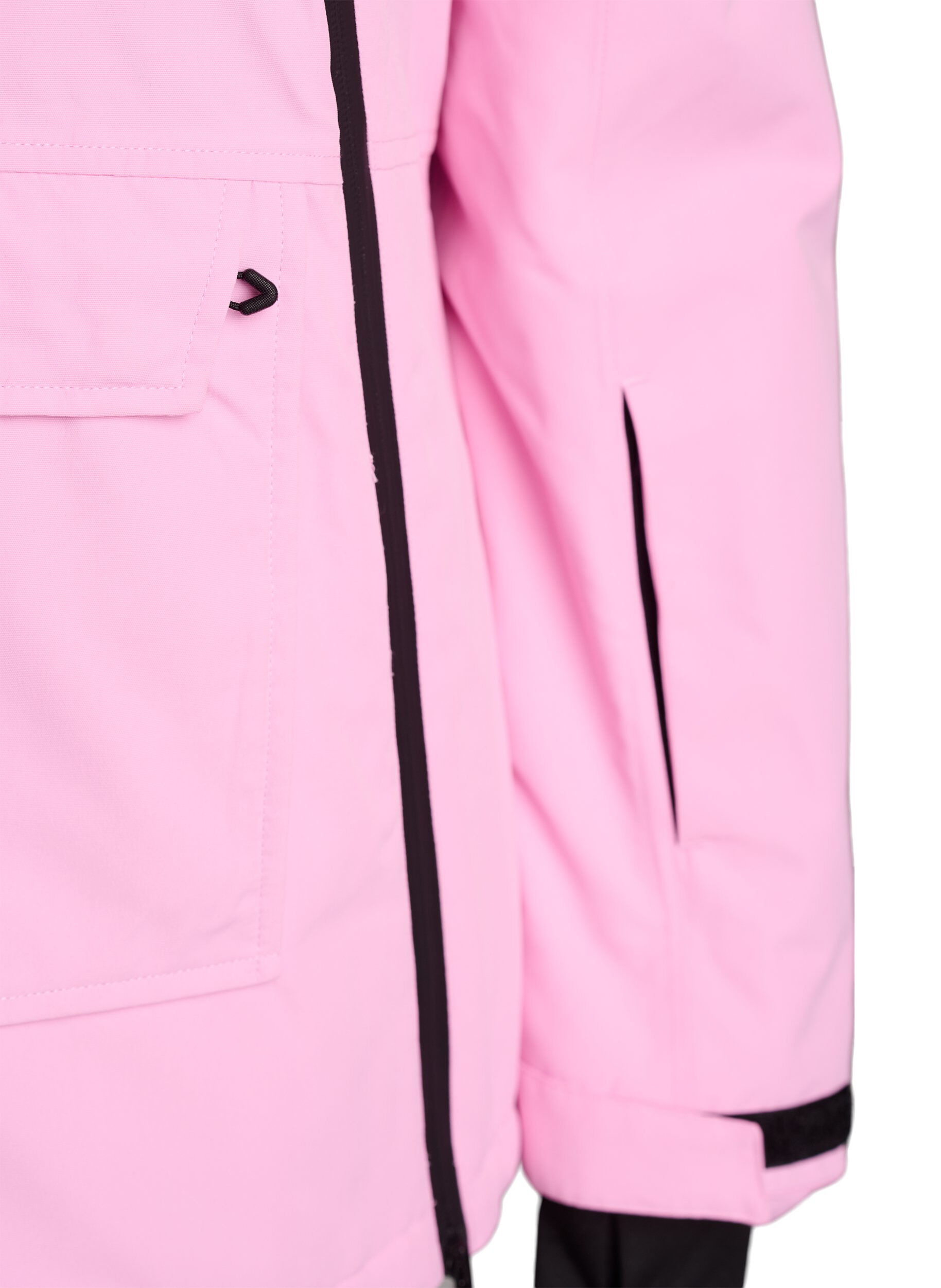 Zizzi Functionele ski-anorak met capuchon, Roze, Packshot image number 3