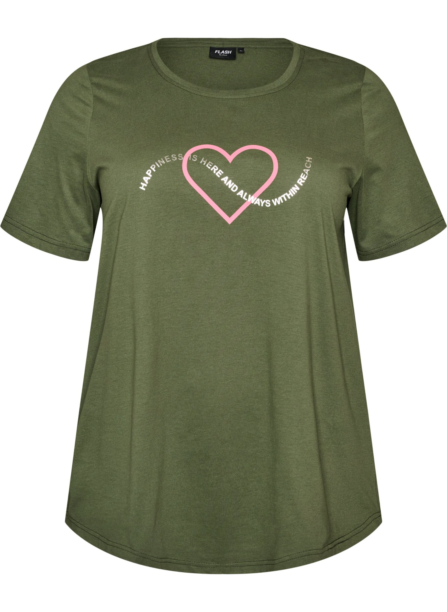 ZizziT-shirt met motief, Groen, Packshot image number 0