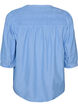 Blouse met smock en 3/4 mouwen, Blauw, Packshot image number 1