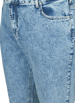 Mille mom fit jeans in katoen, Blue denim, Packshot image number 2