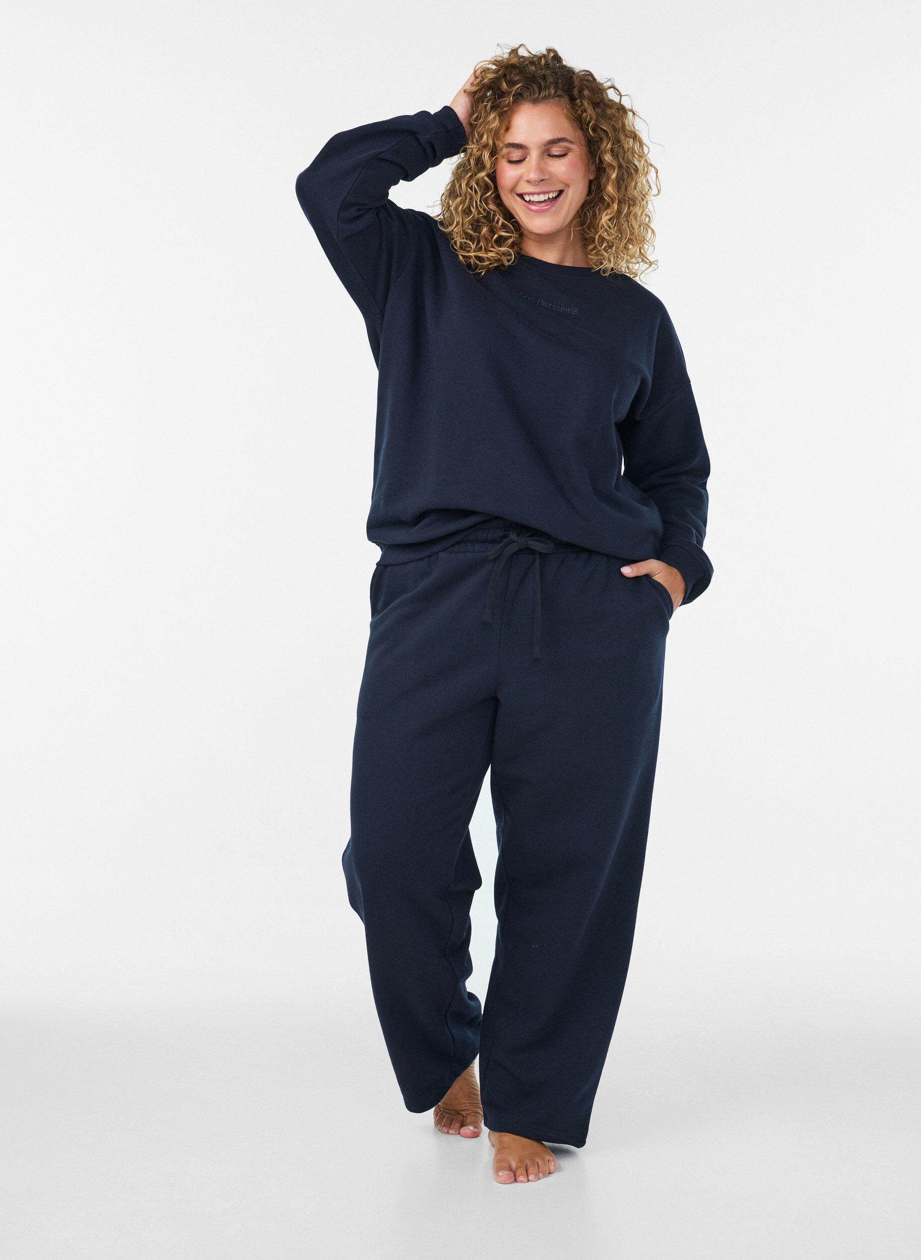 ZizziJoggingbroek met zakken, Blauw, Model image number 0