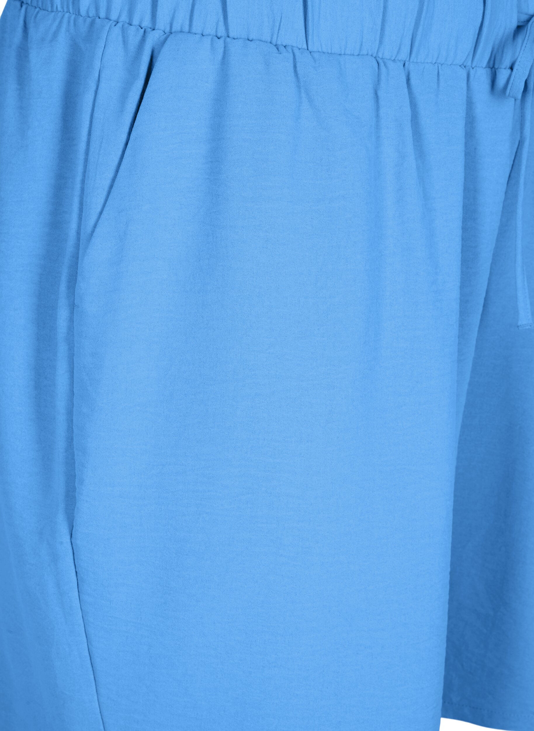 Zizzi Korte broek met zakken en elastische tailleband, Blauw, Packshot image number 2