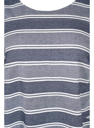 Gestreepte jurk met korte mouwen, Blue Stripe, Packshot image number 2