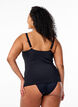 Tankini met draperingen, Zwart, Model image number 1