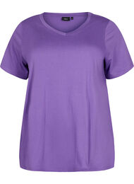 T-shirt met korte mouwen en a-vorm, Deep Lavender