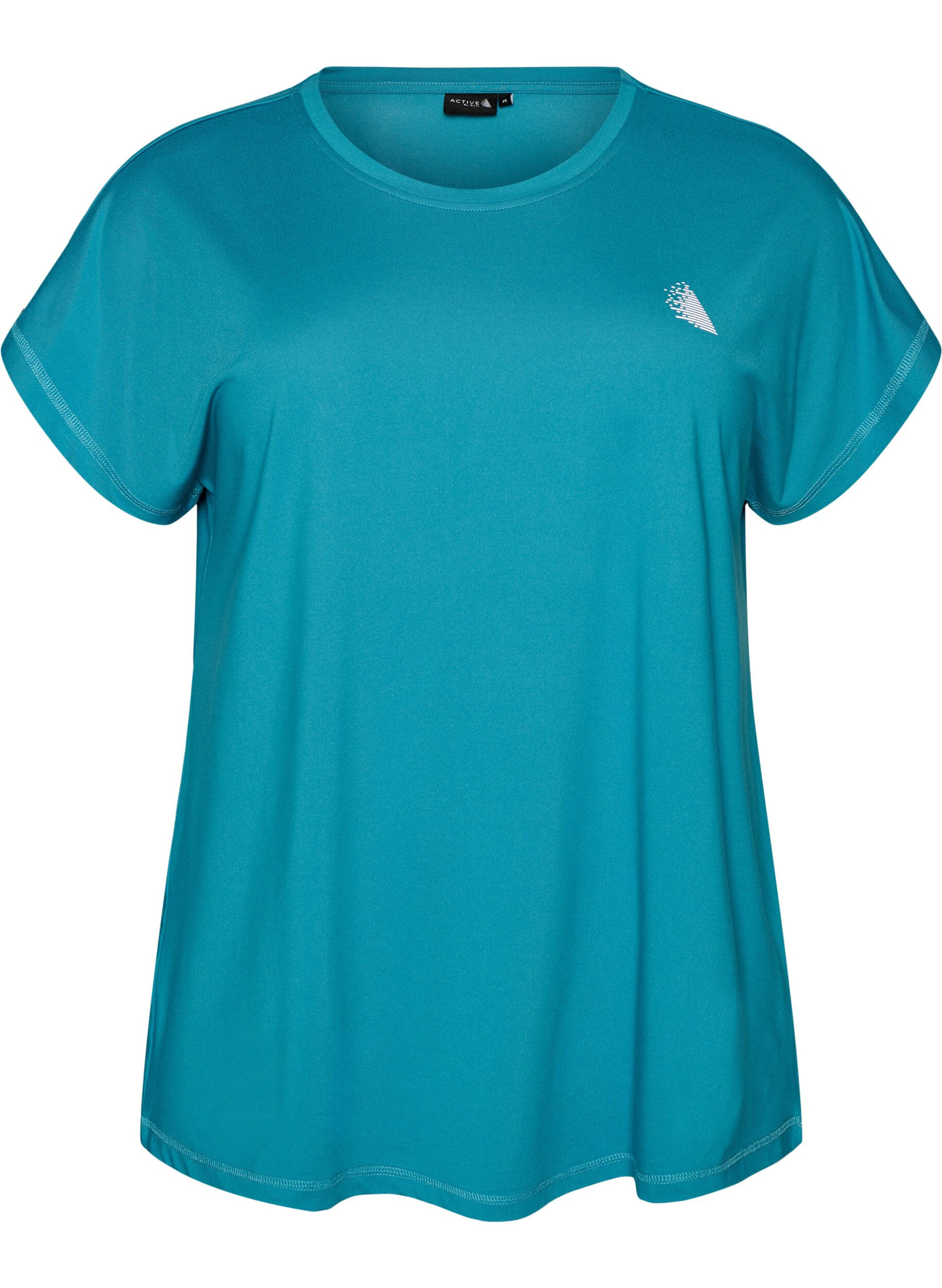 ZizziEffen gekleurd trainingsshirt, Blauw, Packshot image number 0
