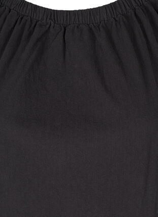 Katoenen jurk met kanten rand en korte mouwen, Black, Packshot image number 2