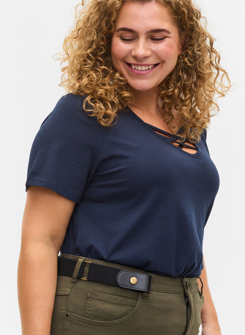 Elastische riem, Zwart, Model image number 0