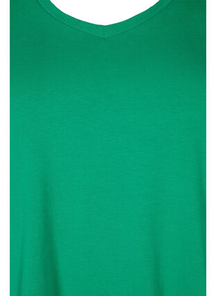 Basic t-shirt in effen kleur met katoen, Jolly Green, Packshot image number 2