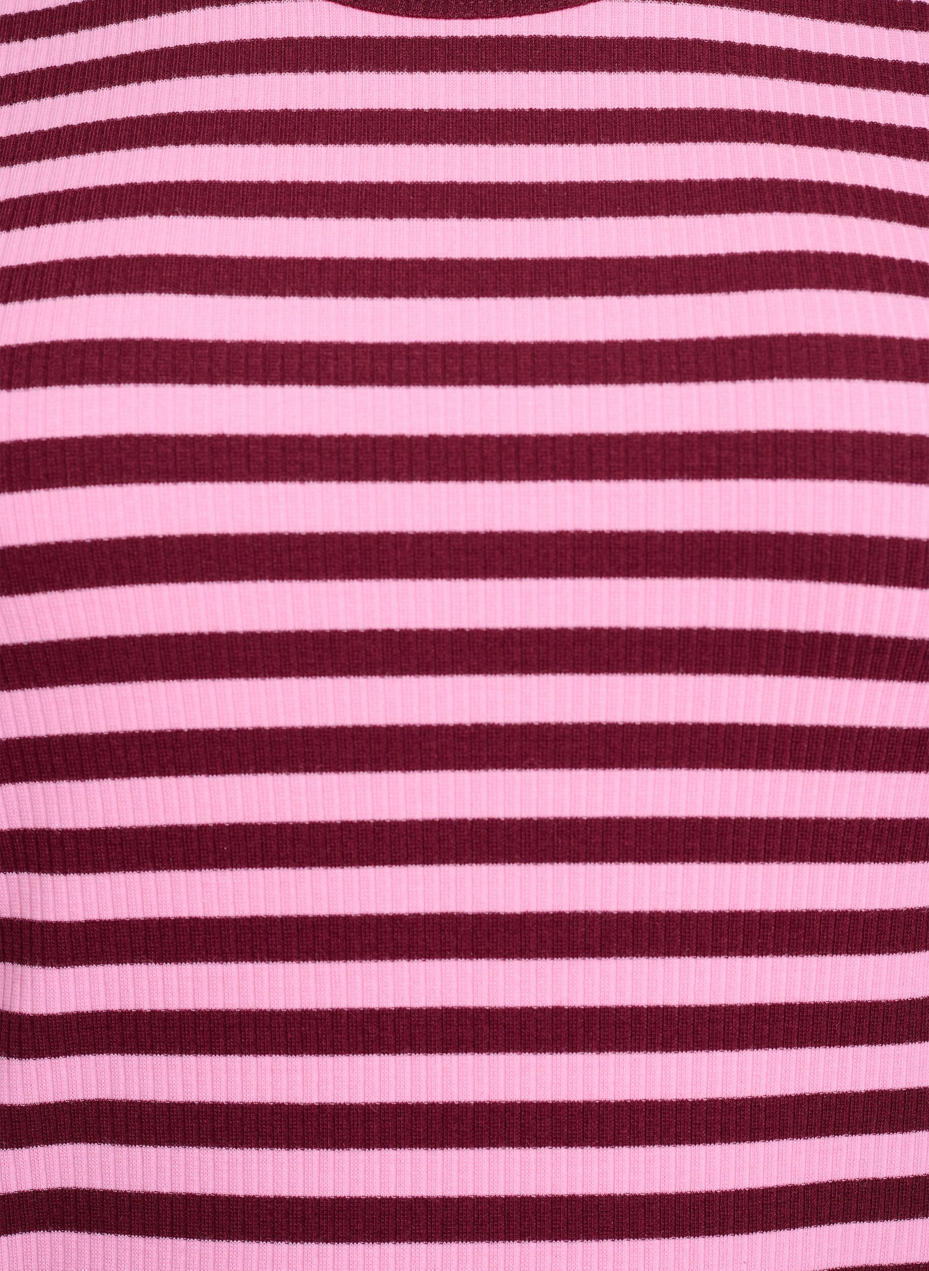 Zizzi Knie-jurk van ribgebreide jersey in T-shirt stijl, Donker Bordeaux, Packshot image number 2