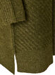 Korte gebreide jurk met een V-vormig textuurpatroon, Groen, Packshot image number 3