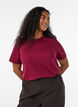 Basic katoenen T-shirt met ronde hals, Rood, Model image number 0
