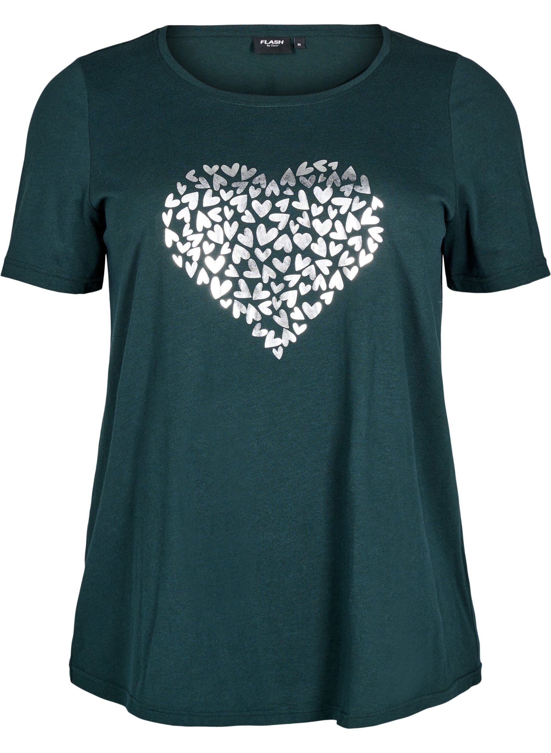Zizzi FLASH - T-shirt met motief, Groen, Packshot image number 0