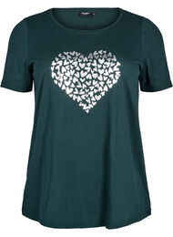 FLASH - T-shirt met motief, Groen