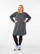 Jersey jurk met knopen, Dark Grey Melange, Model image number 2