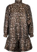 Korte jacquard jurk met luipaardpatroon, Brown Leo AOP, Packshot image number 0