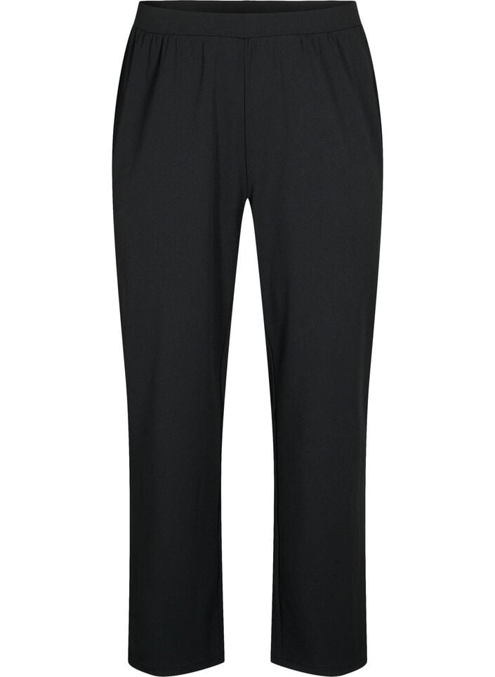 Broek met straight fit, Zwart, Packshot image number 0