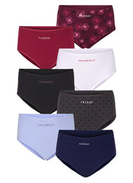 7-pack hipsterslip met normale taille, Donker Bordeaux