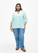 Overhemdblouse van katoen-linnenmix met knoopsluiting, Brook Green, Model image number 2