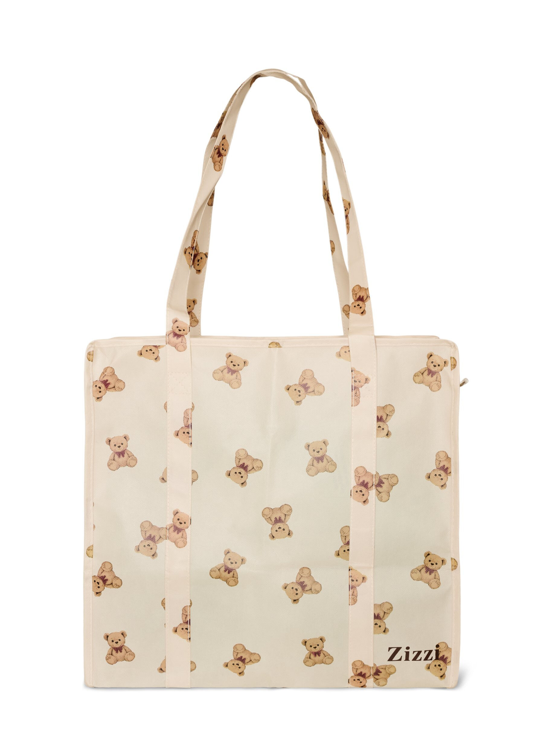 ZizziShoppingtas met ritssluiting, Beige, Packshot image number 0