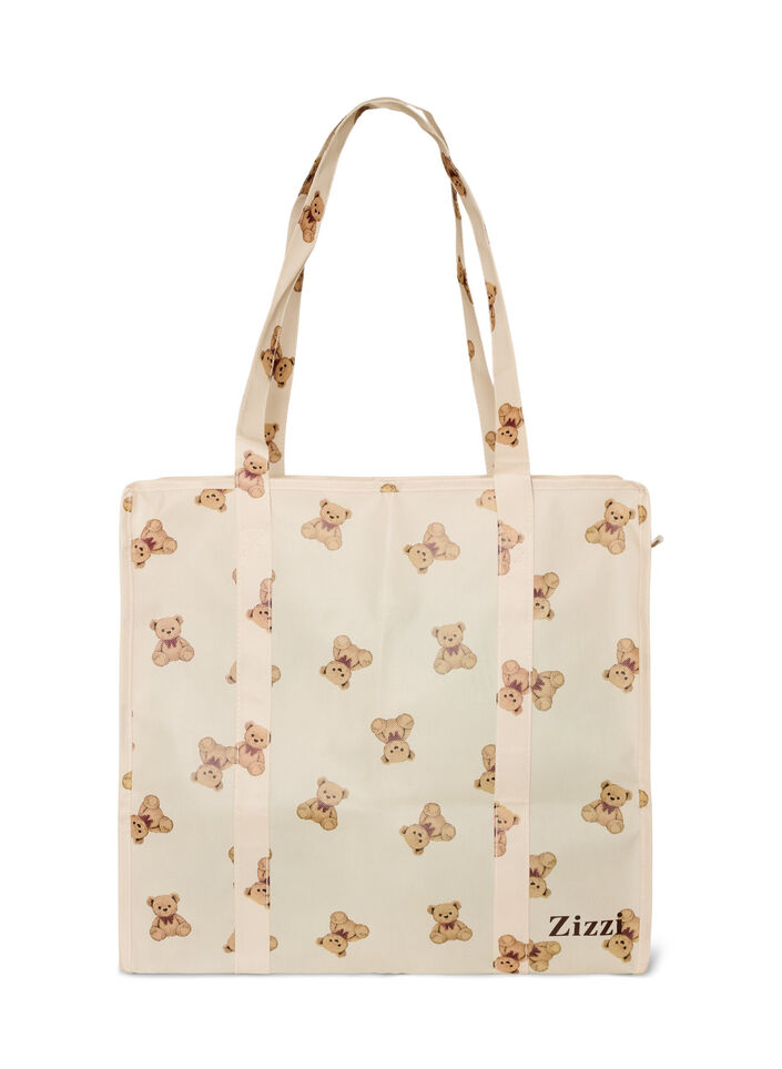 Shoppingtas met ritssluiting, Beige, Packshot image number 0