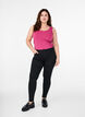 Effen gekleurd basic top in katoen, Rood, Model image number 1