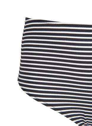 Gestreept bikini broekje met hoge taille, Navy Striped, Packshot image number 2