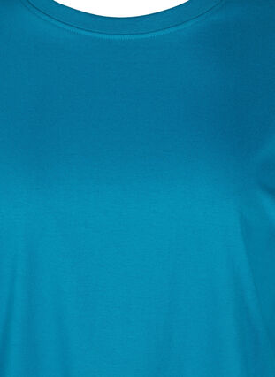Katoenen t-shirt met korte mouwen, Fjord Blue, Packshot image number 2