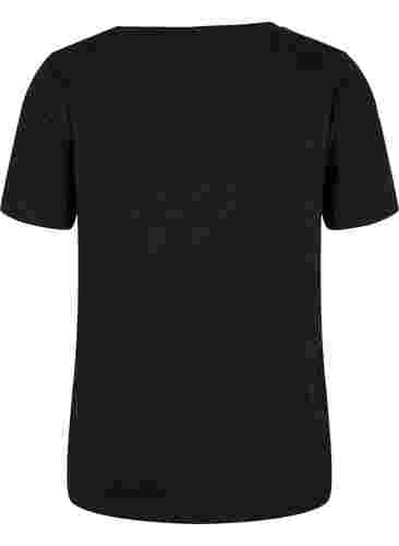 Trainingsshirt met print, Black w. RoseGoldF., Packshot image number 1