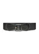 Elastische tailleband met krokodillendetail, Zwart, Packshot image number 0