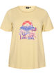 T-shirt met motief, Geel, Packshot image number 0