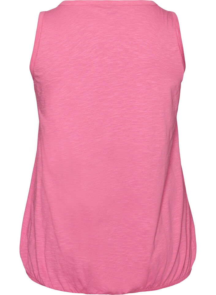 Tanktop in biologisch katoen met V-hals en knopen, Roze, Packshot image number 1