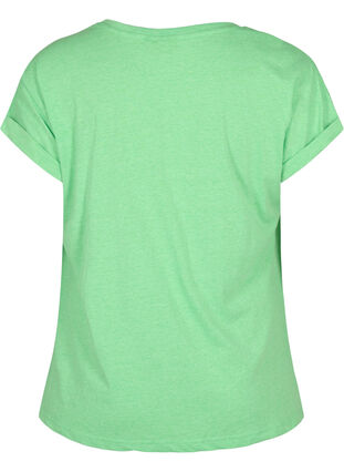 Neonkleurig katoenen T-shirt, Neon Green, Packshot image number 1