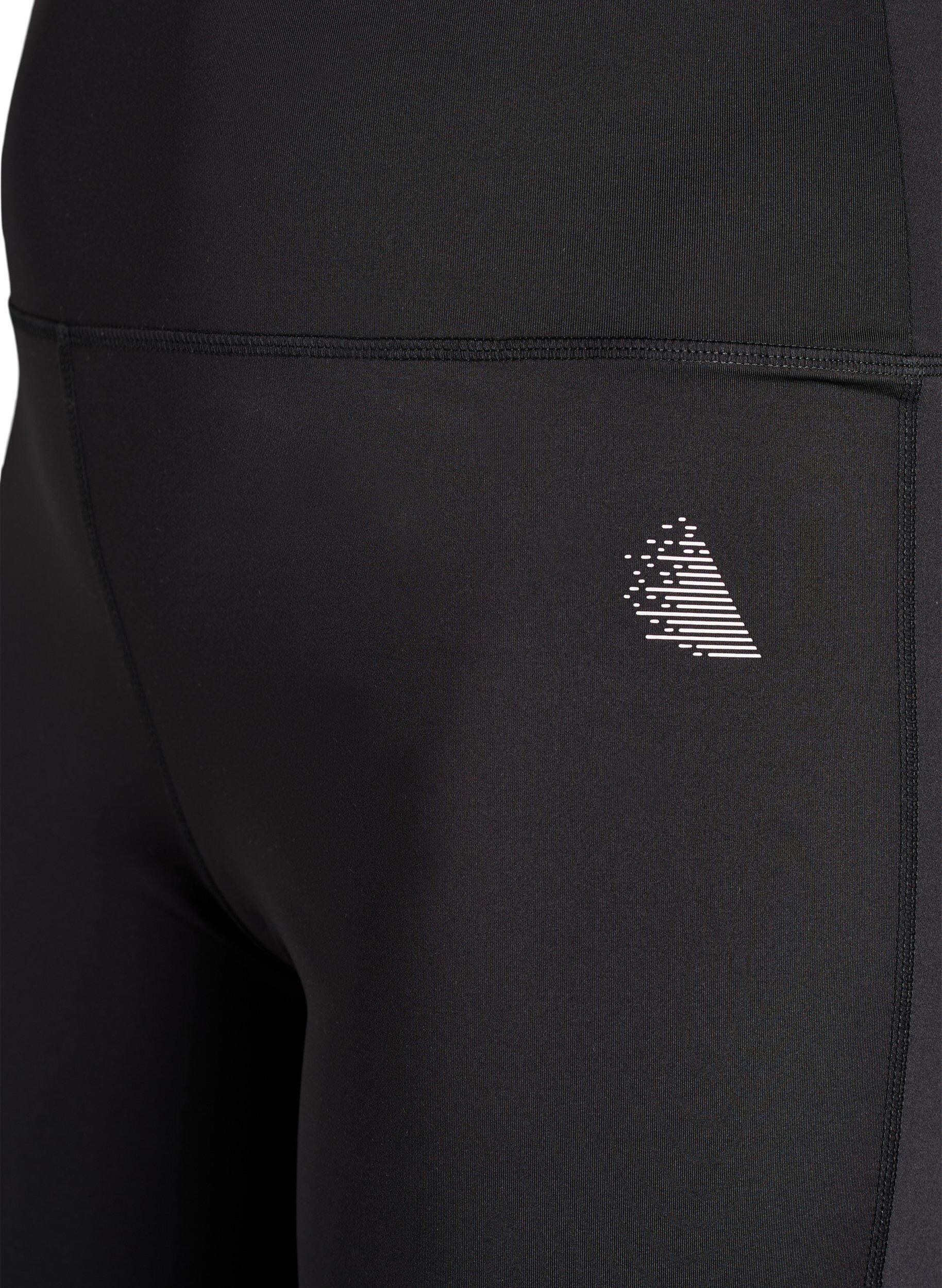 Zizzi Uitlopende trainingsbroek met hoge taille, Zwart, Packshot image number 2