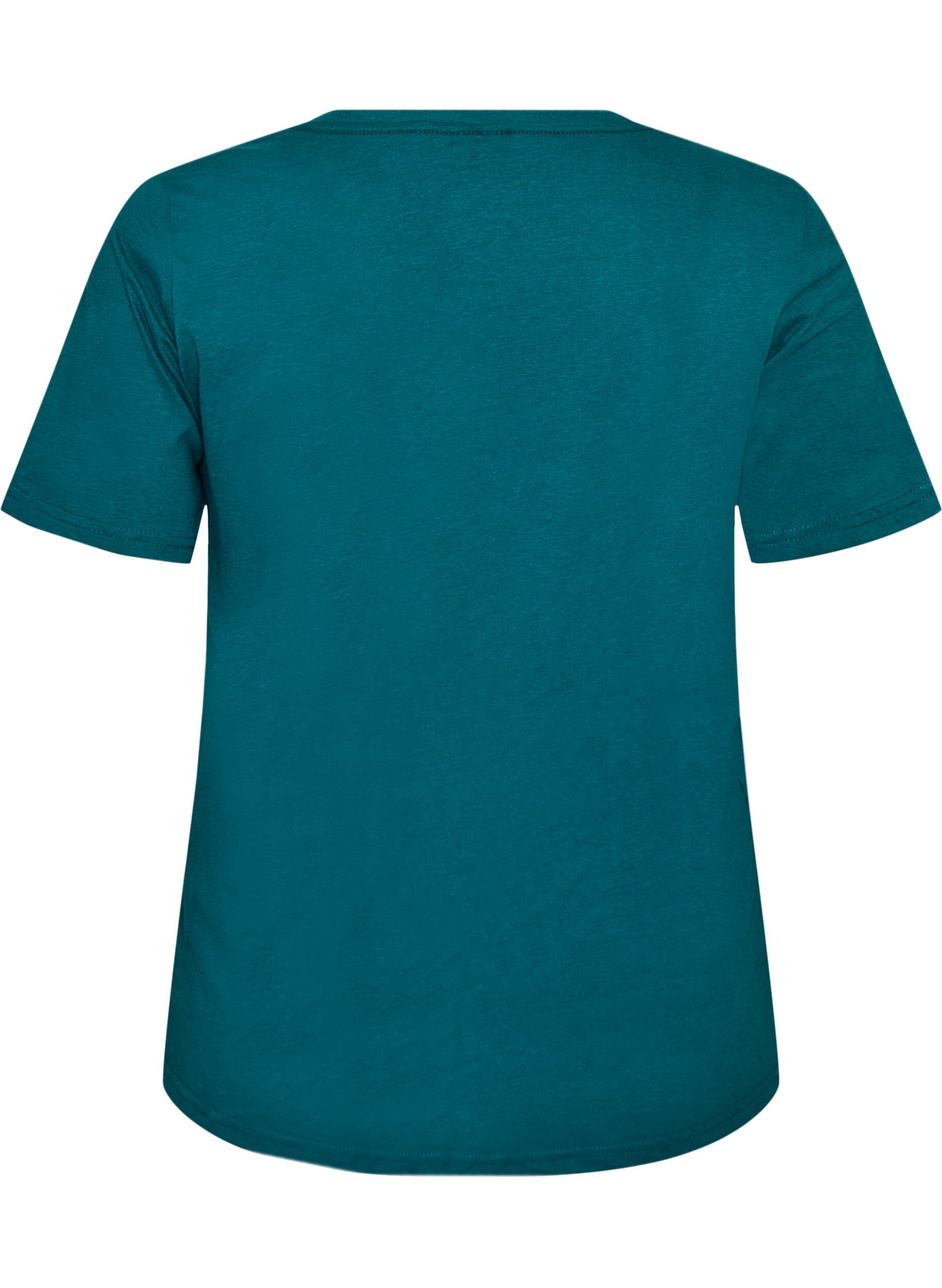 Zizzi T-shirt met V-hals, Groen, Packshot image number 1