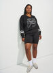 Sporty mesh-top met tekstprint, Zwart, Model image number 1