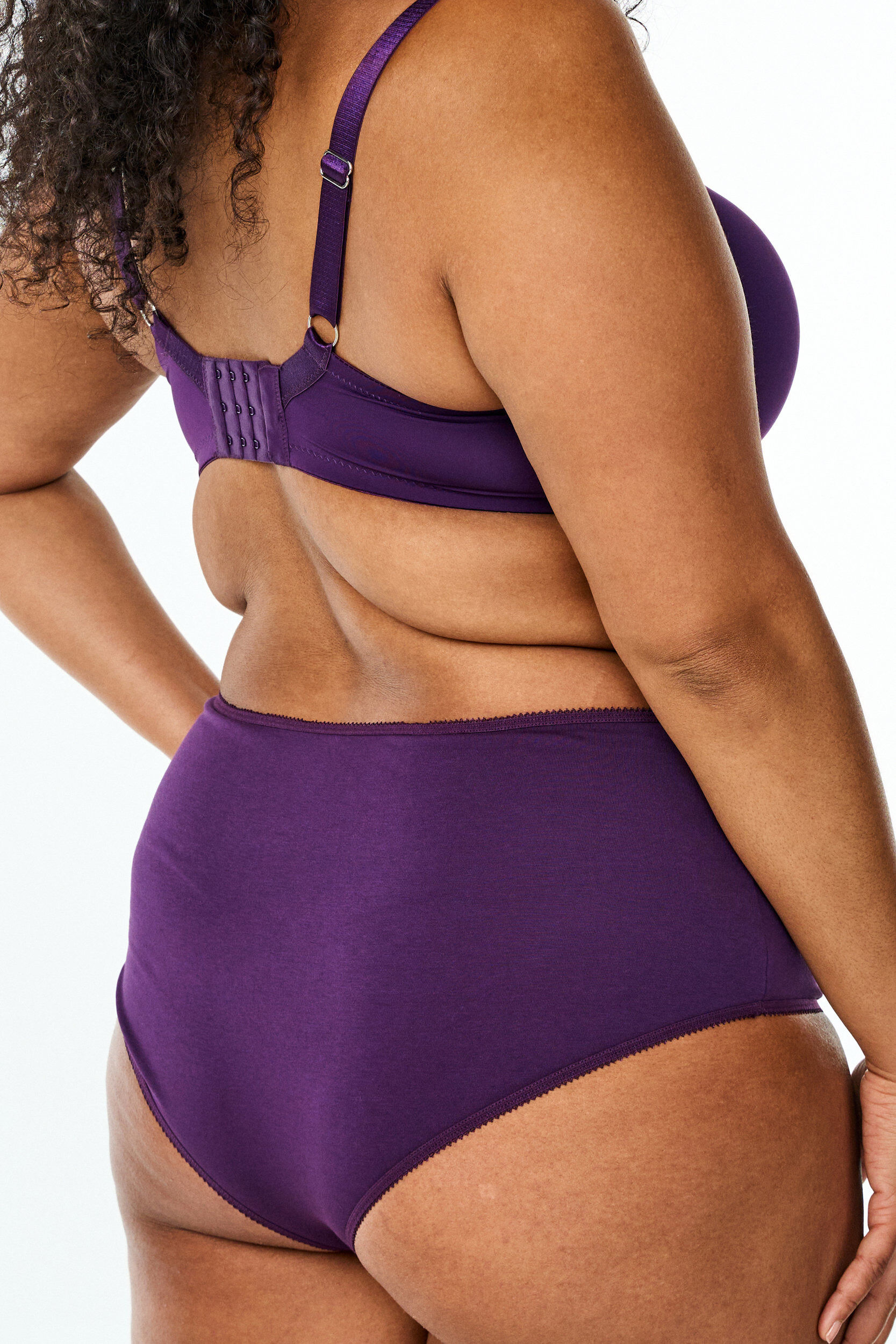 Zizzi 7-pack hipsterslip met normale taille, Paars, Model image number 2