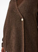 Gebreid vest met asymmetrische sluiting, Bruin, Model image number 3