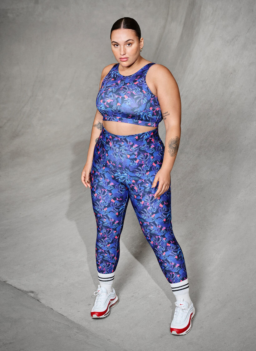 Sport bh met print, Blue Leaf AOP, Image image number 0