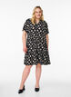 Jurk met patroon en panelen, Zwart, Model image number 1