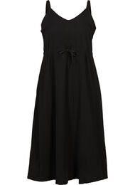 Maxi-jurk met smokwerk, Black